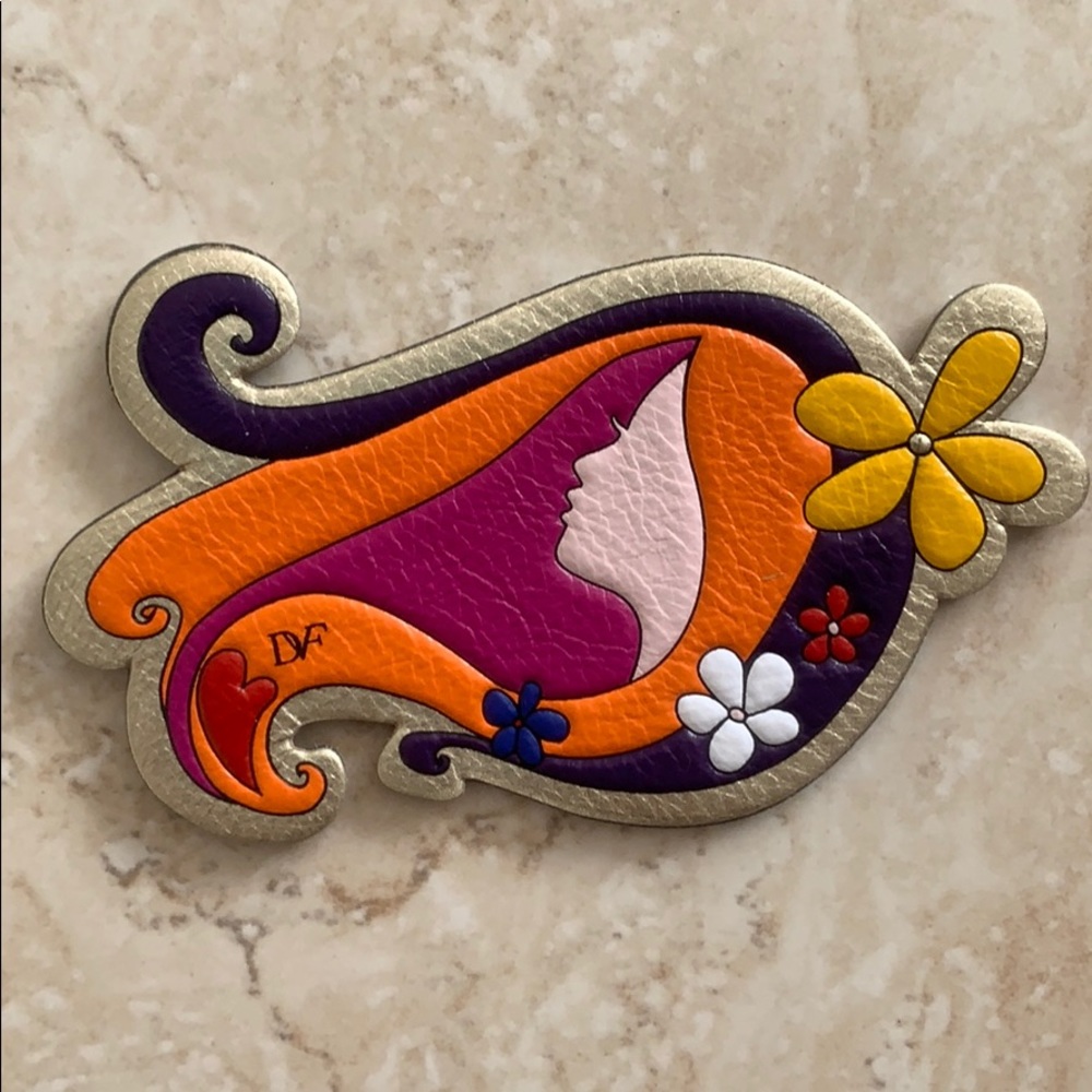 DVF leather sticker